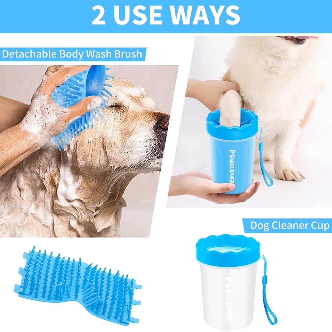 portable silicone dog paw cleaner cup for muddy paws
