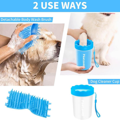 portable silicone dog paw cleaner cup for muddy paws