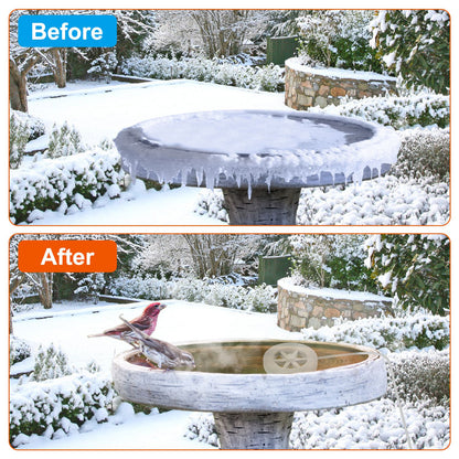 smart thermostatic bird bath heater deicer 70w for winter