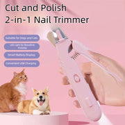 2-in-1 Pet Nail Clipper and Grinder with LED Ligh