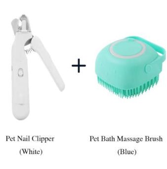 2-in-1 pet nail clipper and grinder with dual led safety light