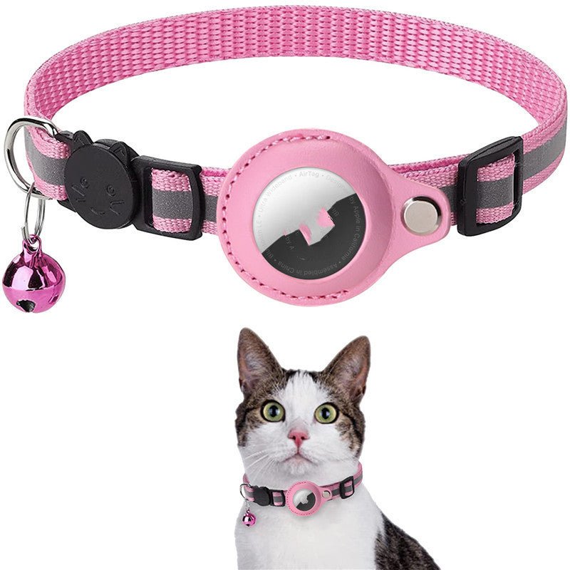 sky blue reflective airtag collar for puppies and kittens