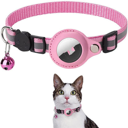 sky blue reflective airtag collar for puppies and kittens