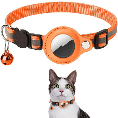 sky blue reflective airtag collar for puppies and kittens