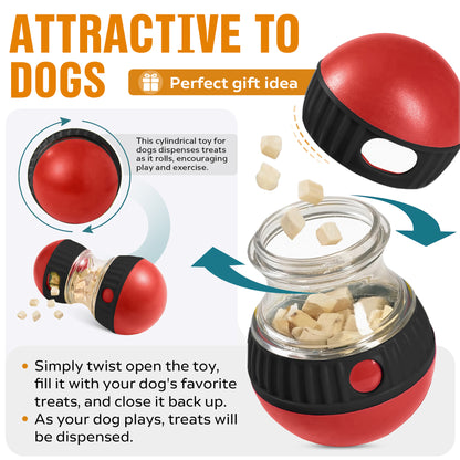 interactive dog treat dispensing puzzle ball toy for slow feeding
