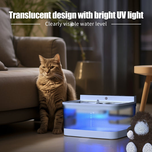 smart wireless cat water fountain with uv sterilization