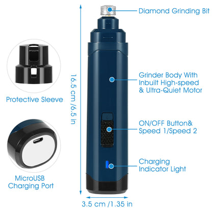 low noise dog nail trimmer grinding claw safely