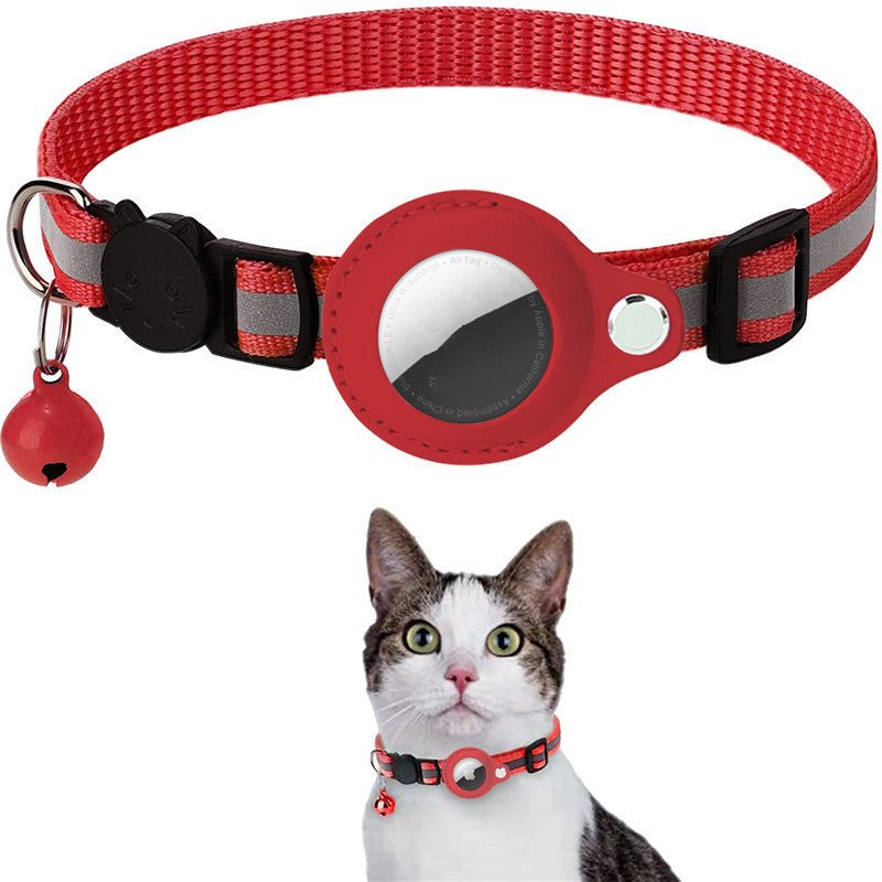 sky blue reflective airtag collar for puppies and kittens