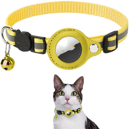 sky blue reflective airtag collar for puppies and kittens