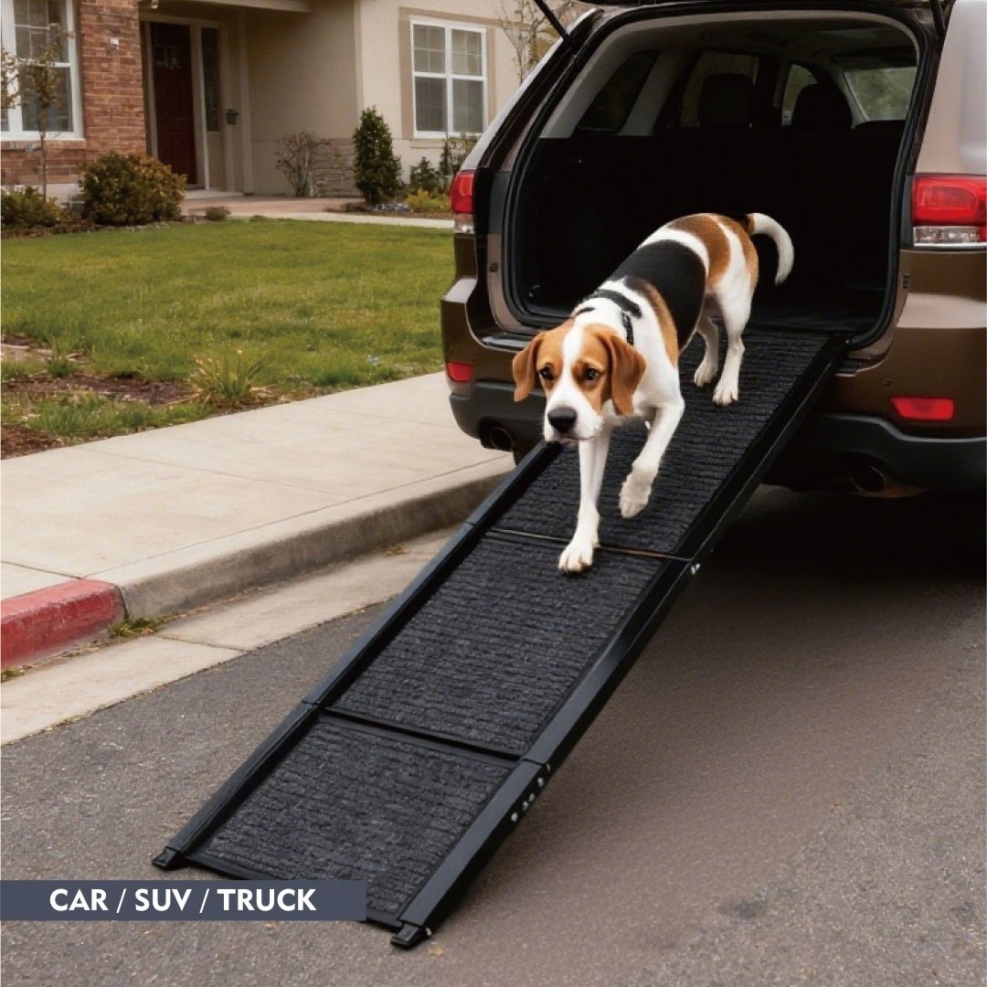 65 inch folding aluminum dog car ramp for suvs and trucks