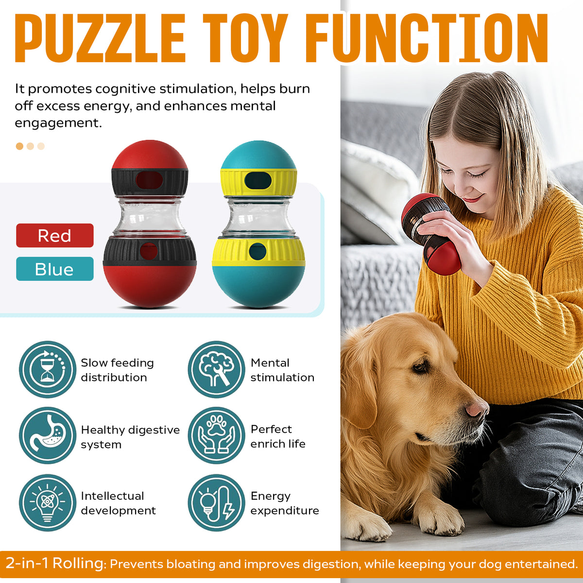 interactive dog treat dispensing puzzle ball toy for slow feeding