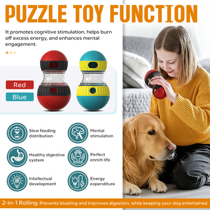 interactive dog treat dispensing puzzle ball toy for slow feeding
