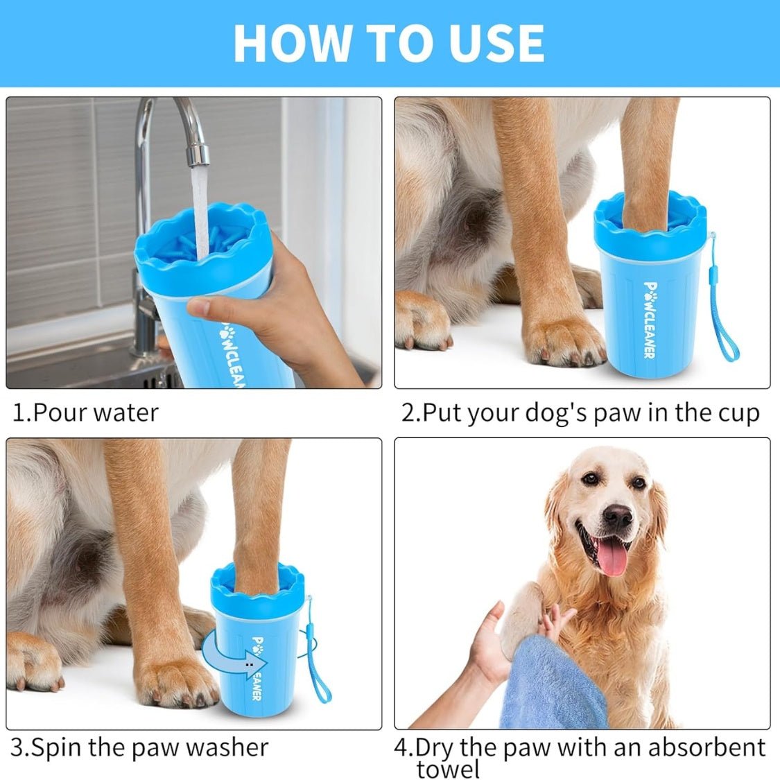 portable silicone dog paw cleaner cup for muddy paws