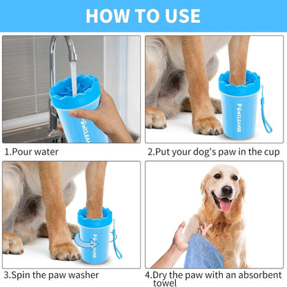 portable silicone dog paw cleaner cup for muddy paws