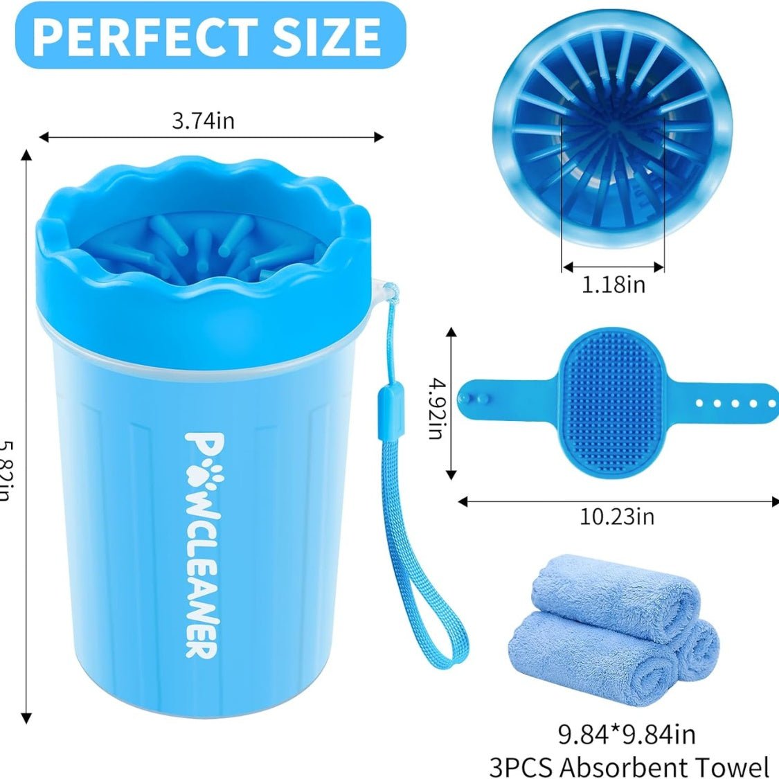 portable silicone dog paw cleaner cup for muddy paws