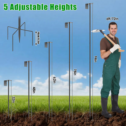 heavy duty squirrel proof bird feeder pole with 5 prong base