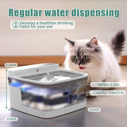 smart wireless cat water fountain with uv sterilization