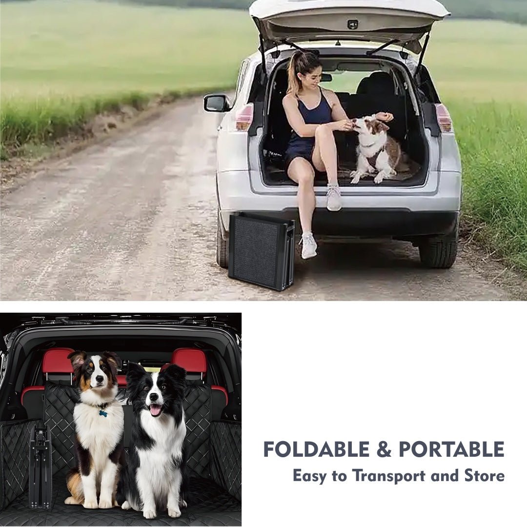 65 inch folding aluminum dog car ramp for suvs and trucks