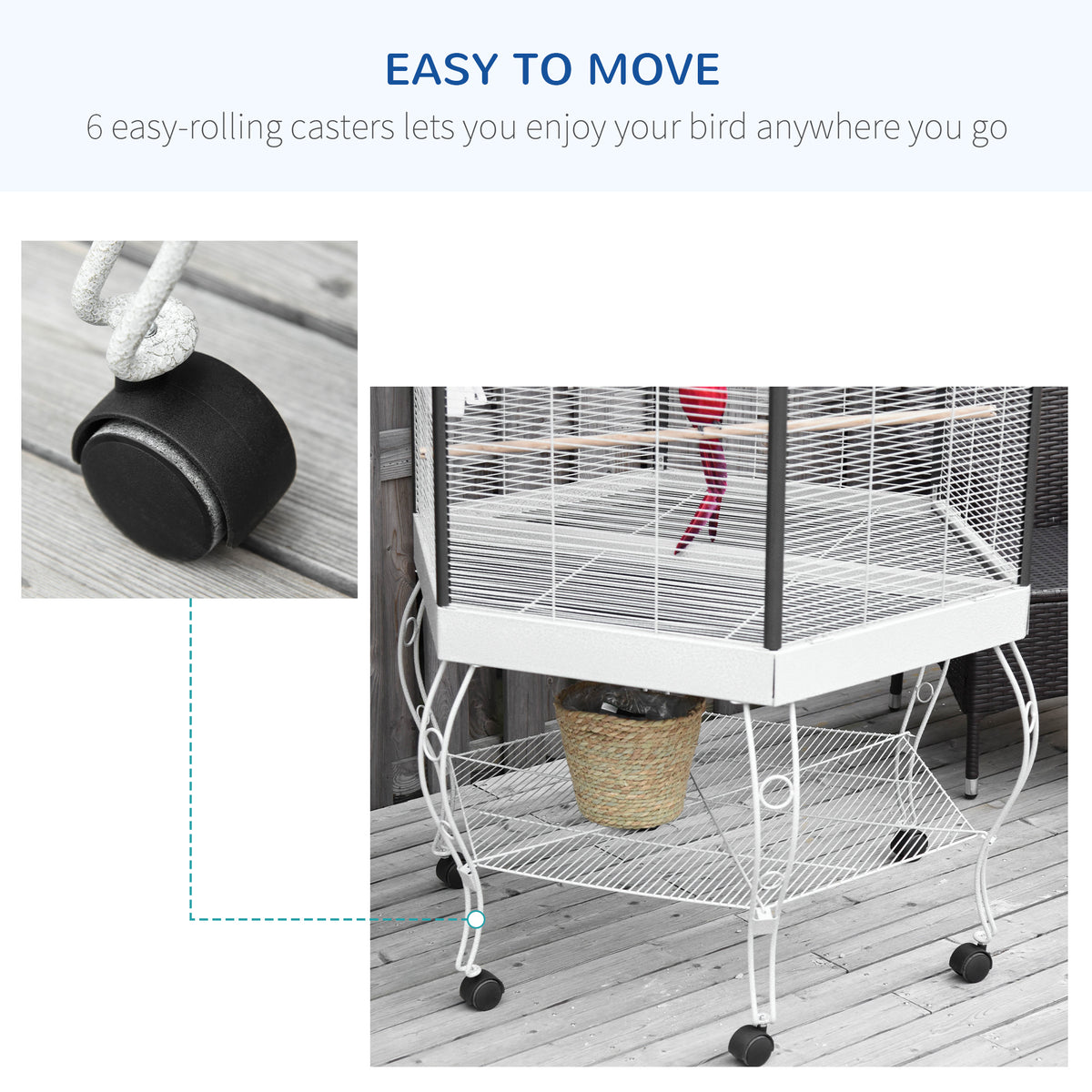 indoor outdoor large flight bird cage with 0.5 inch bar spacing