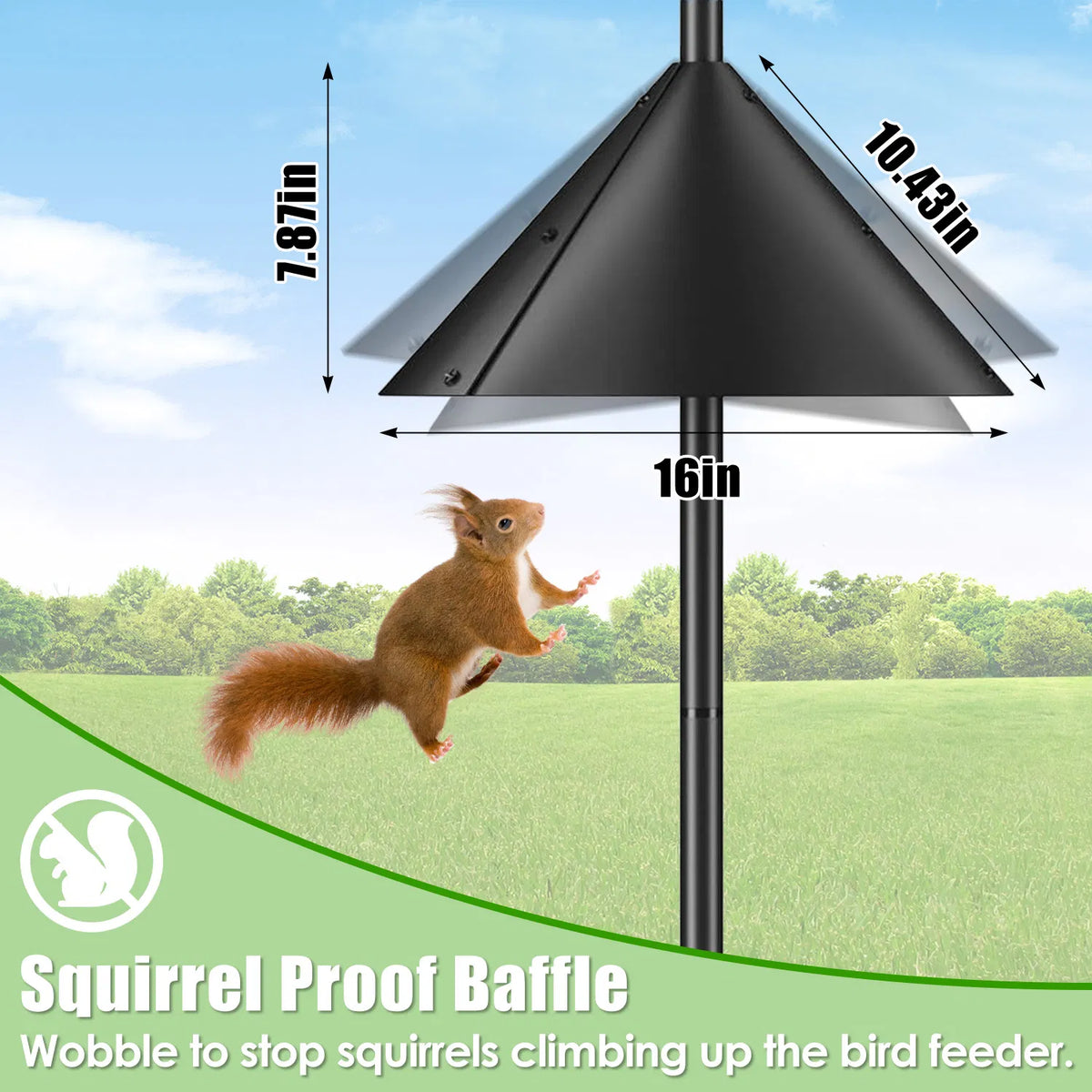 heavy duty squirrel proof bird feeder pole with 5 prong base