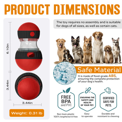 interactive dog treat dispensing puzzle ball toy for slow feeding