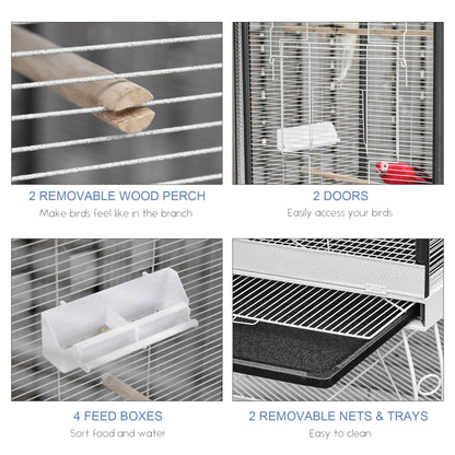 indoor outdoor large flight bird cage with 0.5 inch bar spacing
