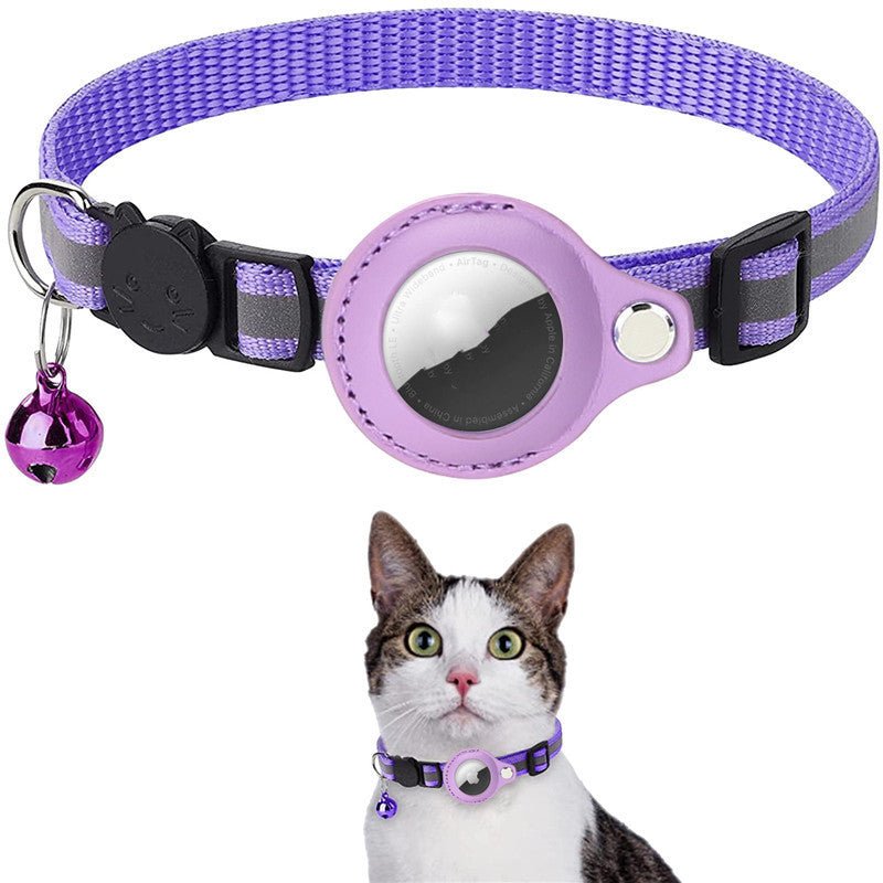 sky blue reflective airtag collar for puppies and kittens